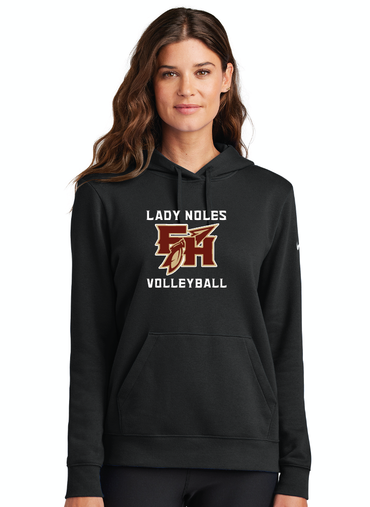 Nike Women's FH Volleyball Club Fleece Sleeve Swoosh Pullover Hoodie
