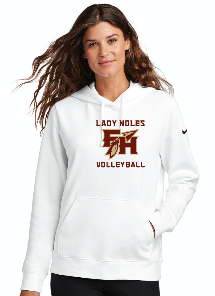 Nike Women's FH Volleyball Club Fleece Sleeve Swoosh Pullover Hoodie